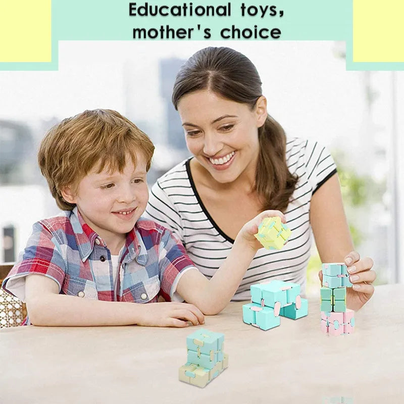 Infinity Magic Puzzle Cube™ – Anti-Stress Fidget Toy for Tweens, Teens & Adults | Sensory Flip Cube for Focus & Relaxation