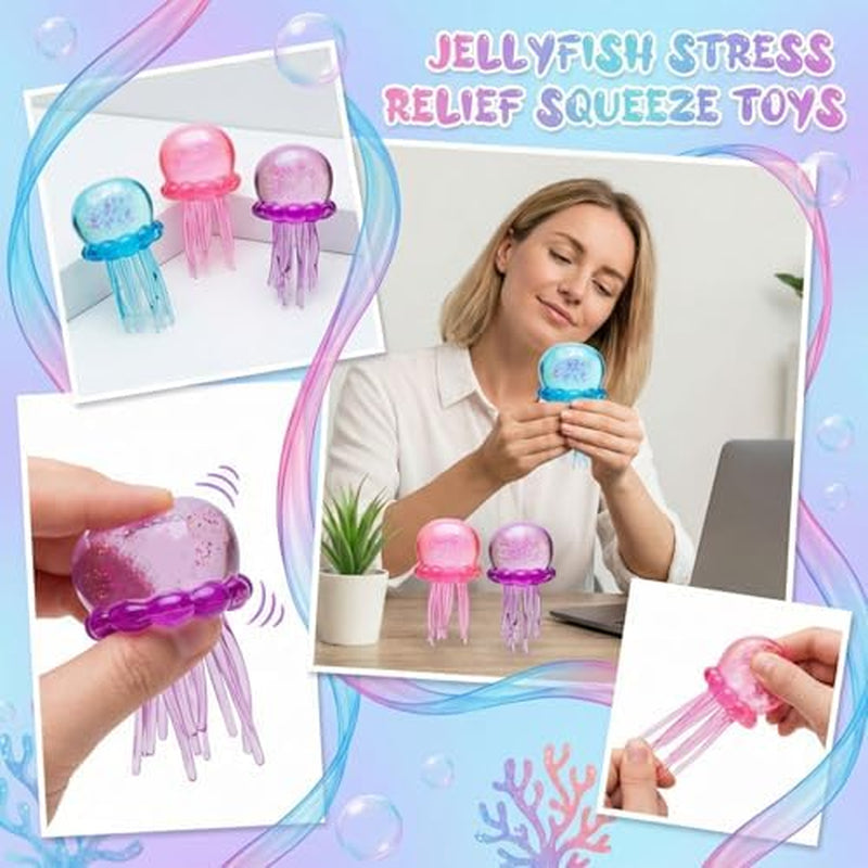 Jellyfish Squishy Stress Ball™ – Ultra Soft Sensory Fidget Toy for Tweens, Teens & Adults | Slow-Rise Squeeze Toy for Stress Relief (Purple)