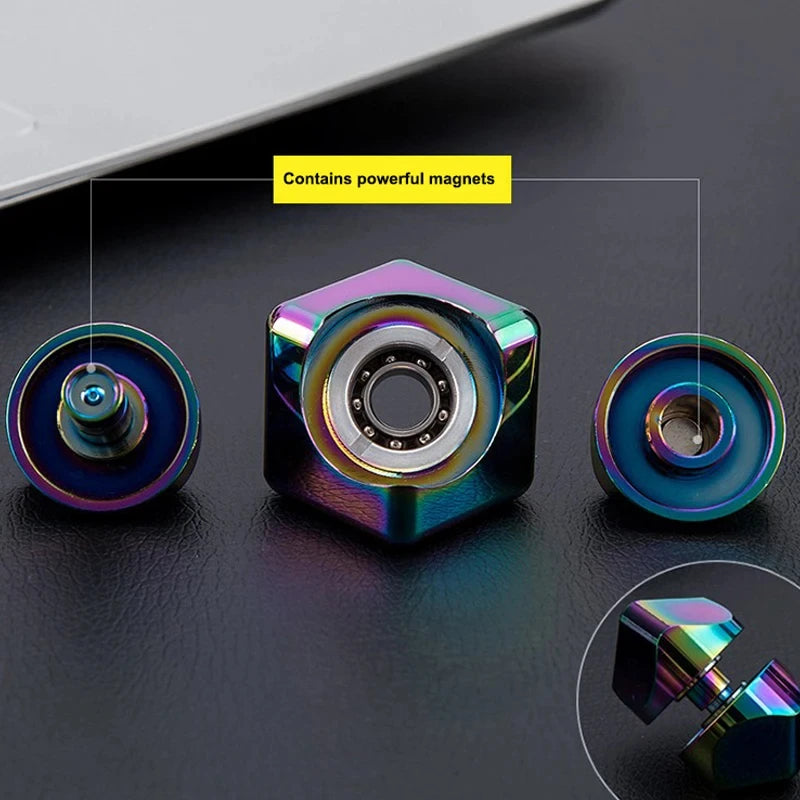 lloy Cube Spinner Gyroscope™ – Metal Fingertip Fidget Toy for Stress Relief & Focus | Portable Anti-Anxiety Spinner for Teens & Adults