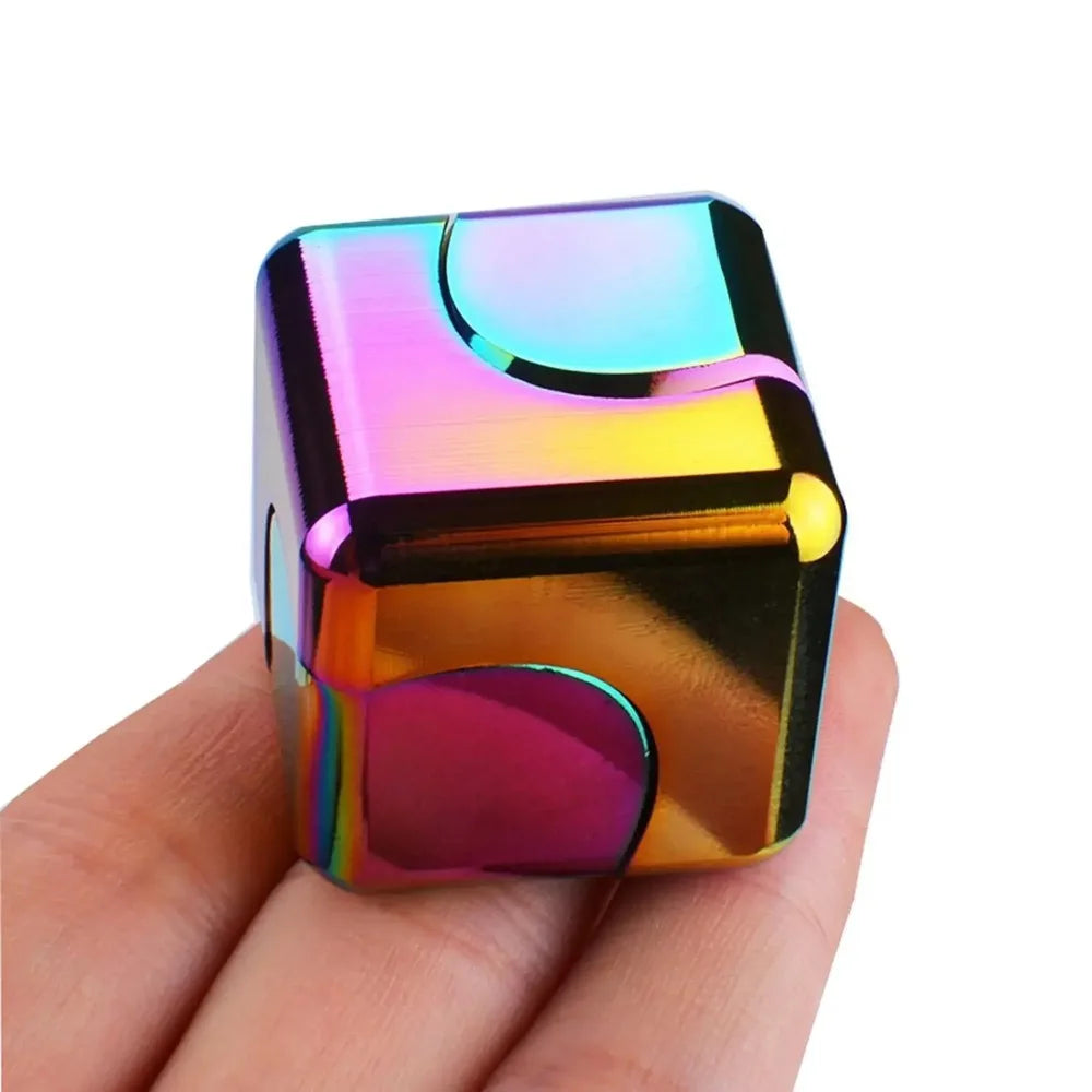 lloy Cube Spinner Gyroscope™ – Metal Fingertip Fidget Toy for Stress Relief & Focus | Portable Anti-Anxiety Spinner for Teens & Adults