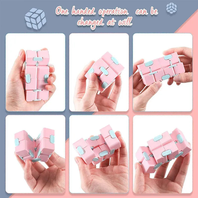 Infinity Magic Puzzle Cube™ – Anti-Stress Fidget Toy for Tweens, Teens & Adults | Sensory Flip Cube for Focus & Relaxation