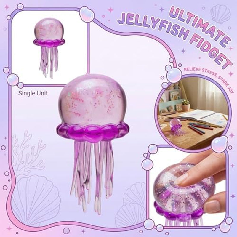 Jellyfish Squishy Stress Ball™ – Ultra Soft Sensory Fidget Toy for Tweens, Teens & Adults | Slow-Rise Squeeze Toy for Stress Relief (Purple)