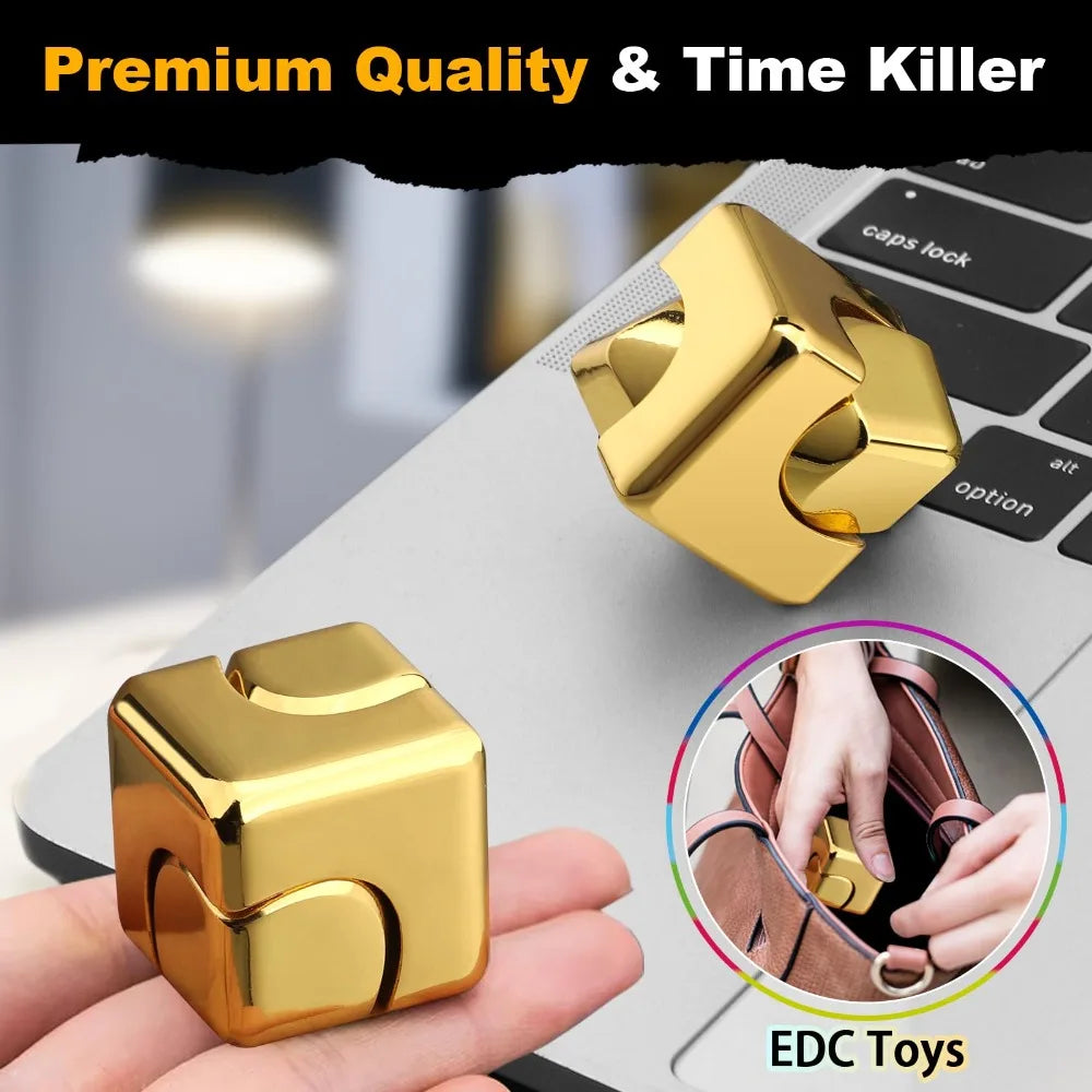 lloy Cube Spinner Gyroscope™ – Metal Fingertip Fidget Toy for Stress Relief & Focus | Portable Anti-Anxiety Spinner for Teens & Adults
