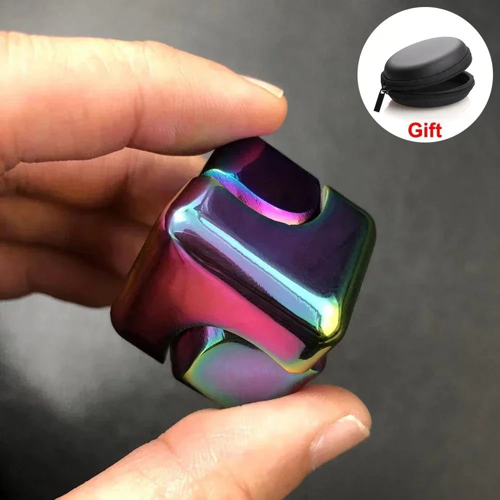 lloy Cube Spinner Gyroscope™ – Metal Fingertip Fidget Toy for Stress Relief & Focus | Portable Anti-Anxiety Spinner for Teens & Adults